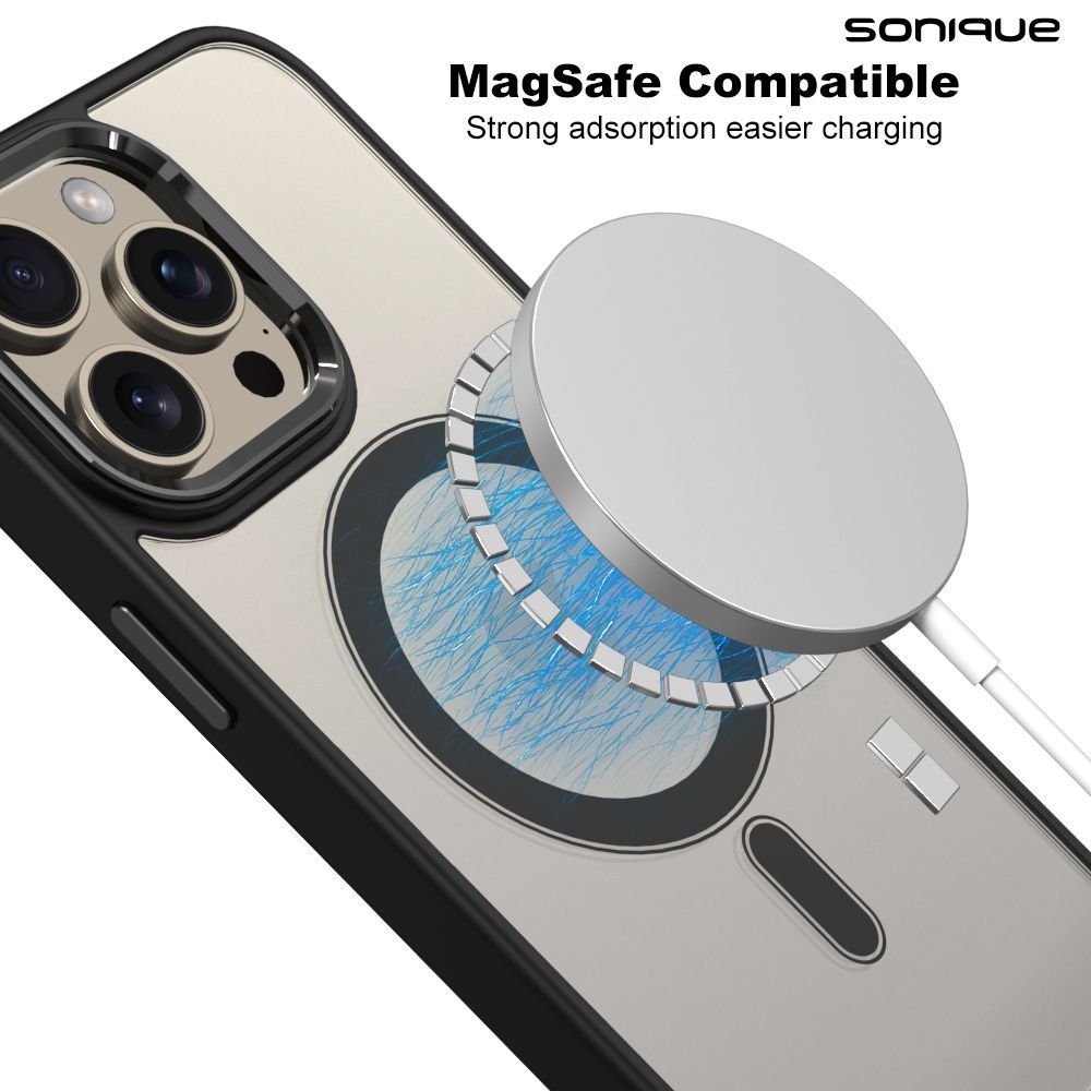 Θήκη Magnetic MagMetal Sonique Apple iPhone 16 Pro Μαύρο