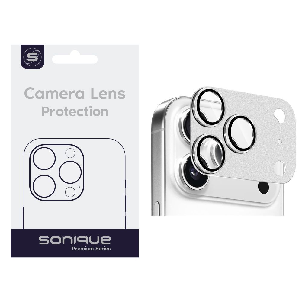 Camera Protection Sonique Metal Lens Full Cover Apple iPhone 17 Pro Silver
