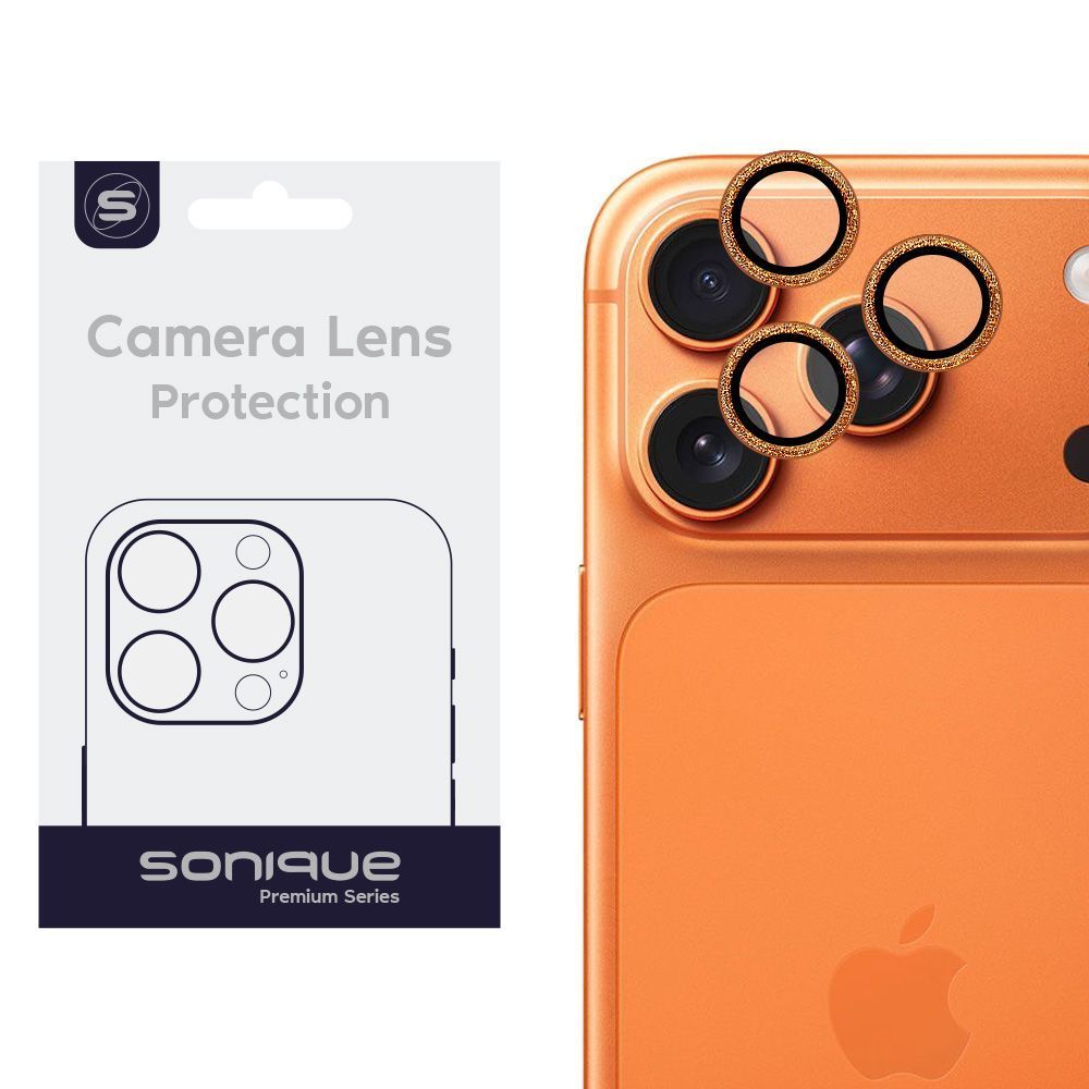 Camera Protection Sonique Glitter Lens Pro Apple iPhone 17 Pro / iPhone 17 Pro Max Cosmic Orange